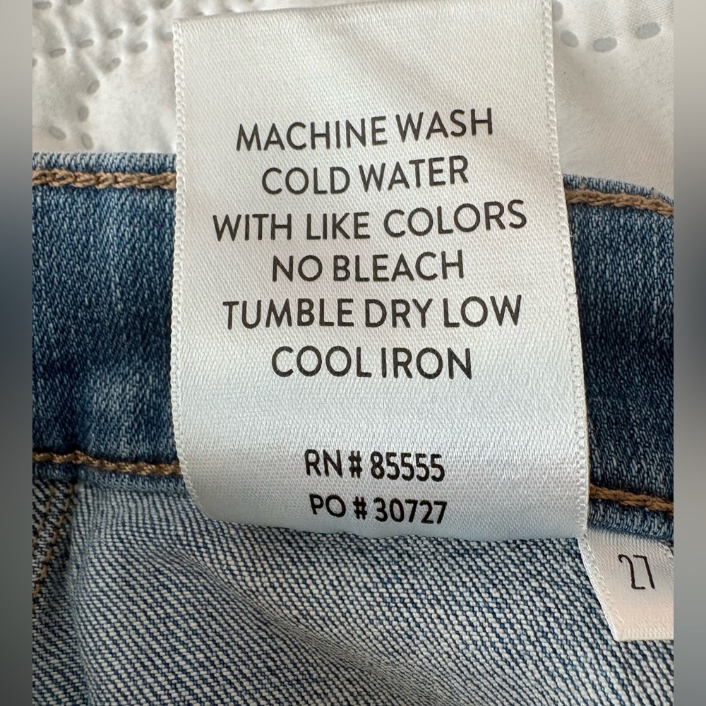 Cosmic Blue Love High Rise Denim Shorts Light Wash Festival Summer size 27 - Picture 5 of 8